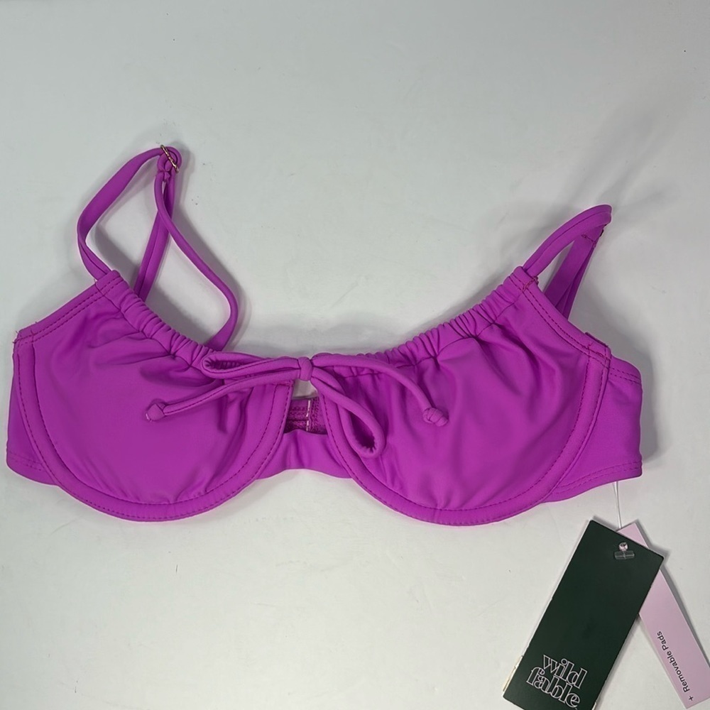 Fuchsia wired, bikini top